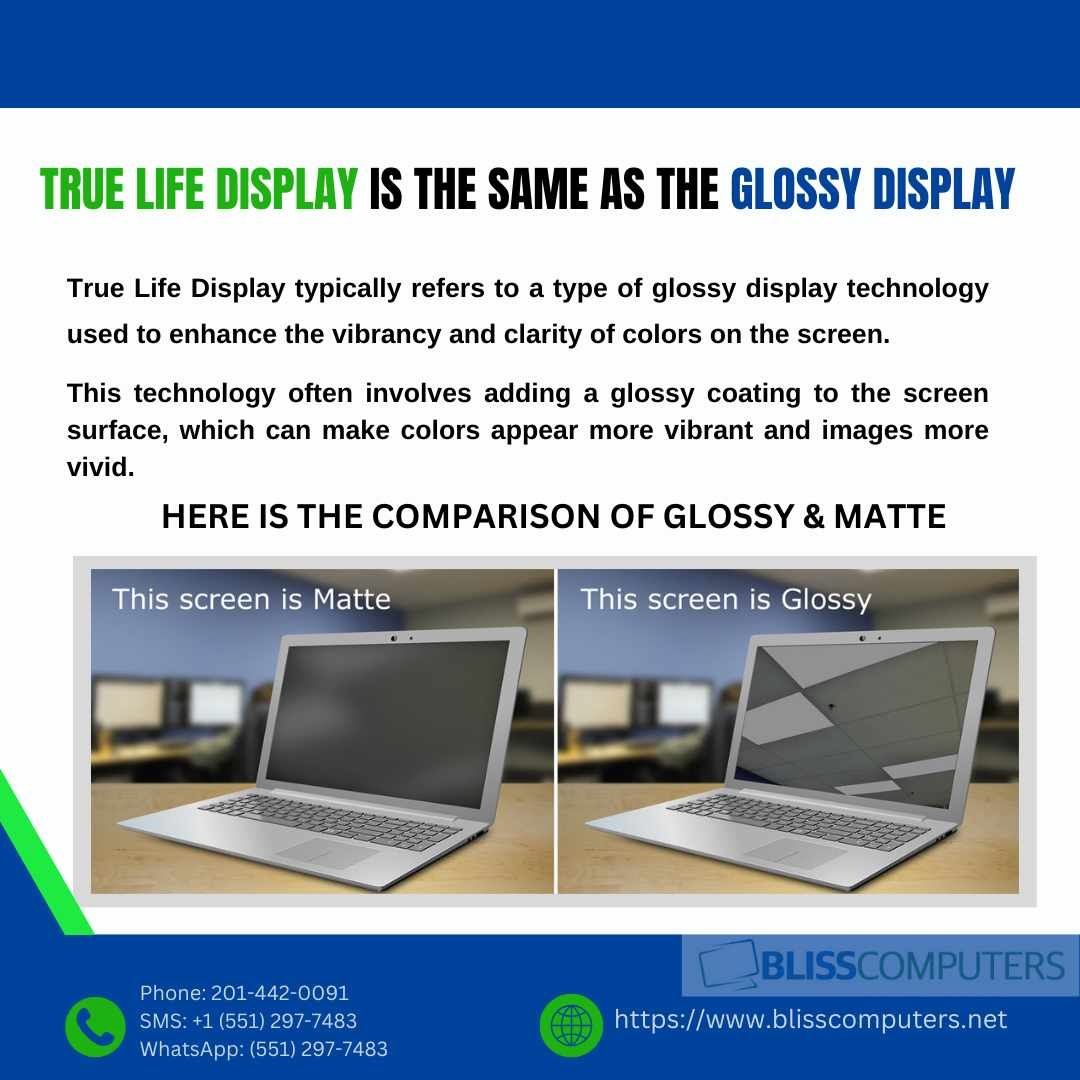 True Life Display is the same as the Glossy Display